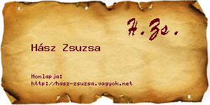 Hász Zsuzsa névjegykártya